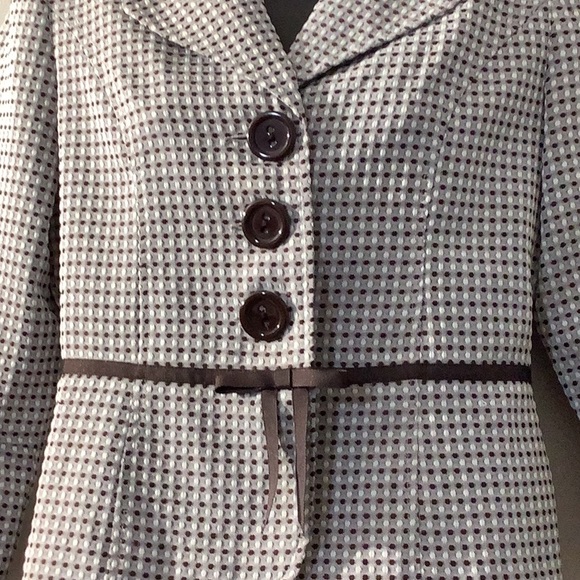 Sweet Suit Petite Brown Polka Dot Blazer - Picture 5 of 8